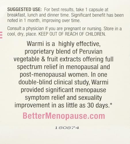 Miniatura 4 de LLK Warmi, Suplemento para el alivio de la menopausia (90 cápsulas)