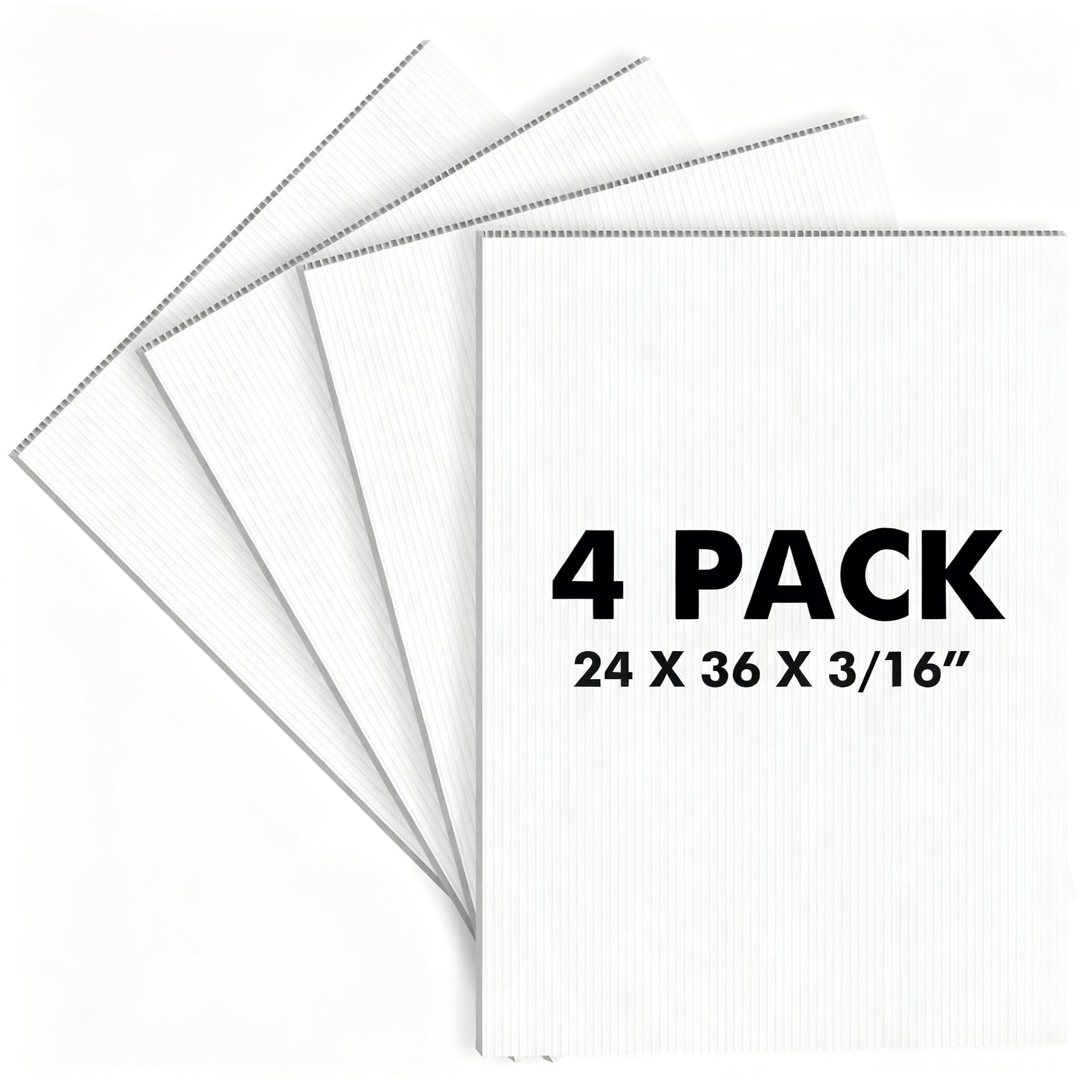 Corrugated Plastic Boards - 4 Pack 24x36 -1