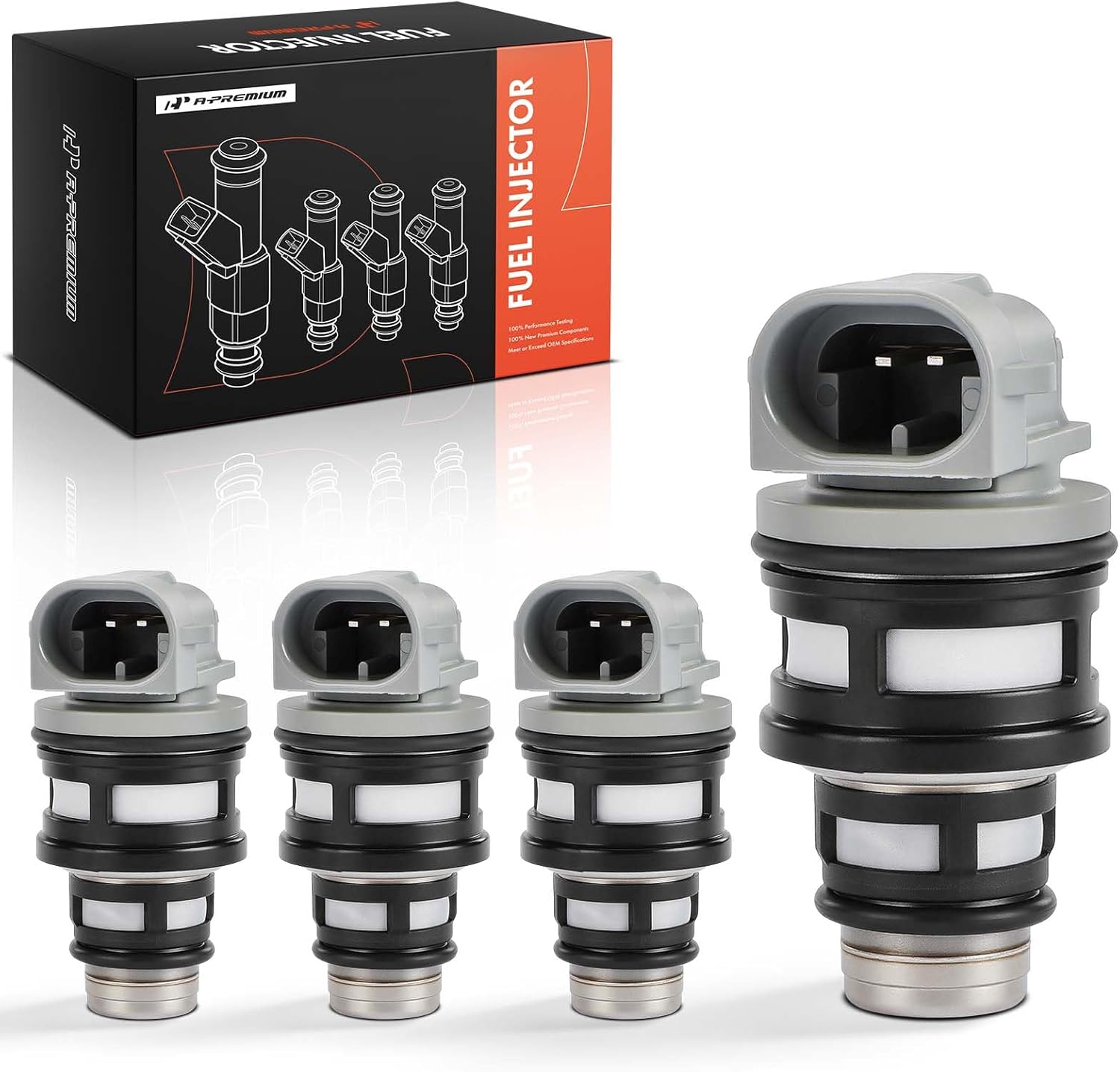 A-Premium Set of 4 Fuel Injectors Compatible with Chevrolet Beretta, Cavalier, Corsica, LLV, Lumina, S10 & GMC Sonoma & Buick Century & Isuzu Hombre & Oldsmobile & Pontiac 2.2L, Replace# 8192446160