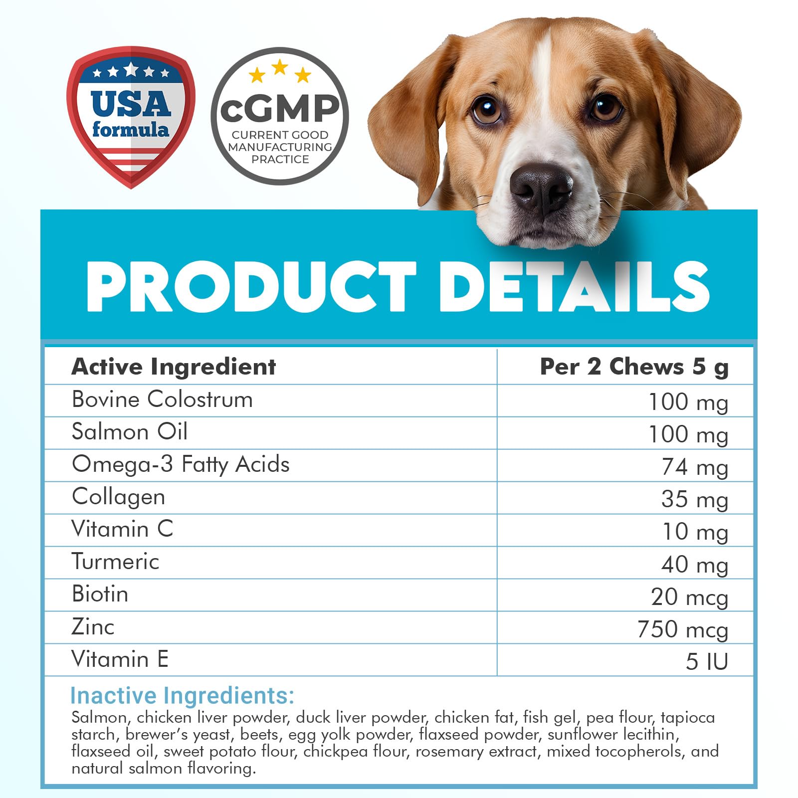 Omega 3 Chews for Dogs - 150Pcs - Dog Skin and Coat Supplement - Rich in EPA & DHA Fatty Acids - Itching Skin Relief Chews - Reduce Hair Shedding - Made with Fish Oil - Salmon