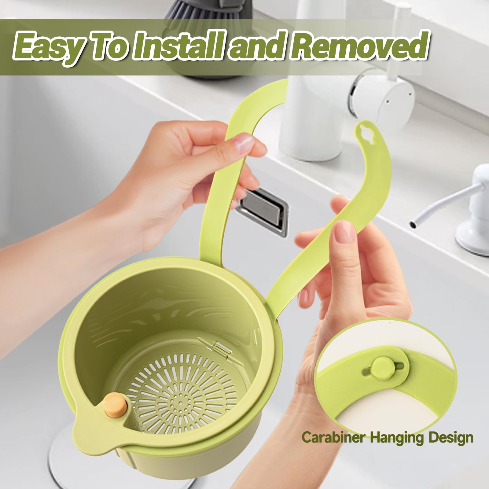 Audasi Passoire Évier Suspendue,Cuisine En Plastique Suspendue Panier