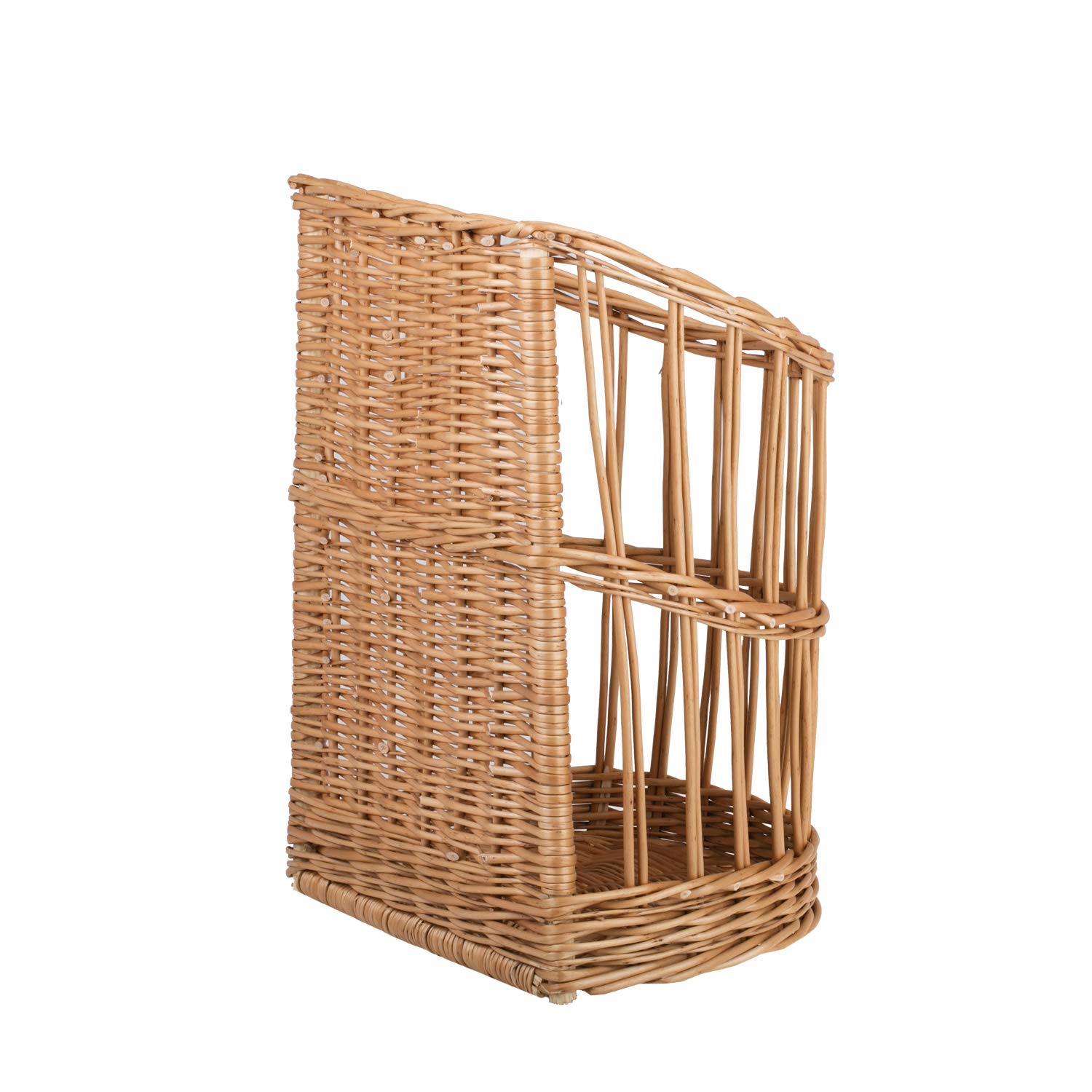 e-wicker24 Présentoir à pain debout, Huche à pain en osier naturel, Corbeille baguette en osier, rangement baguette (naturel)