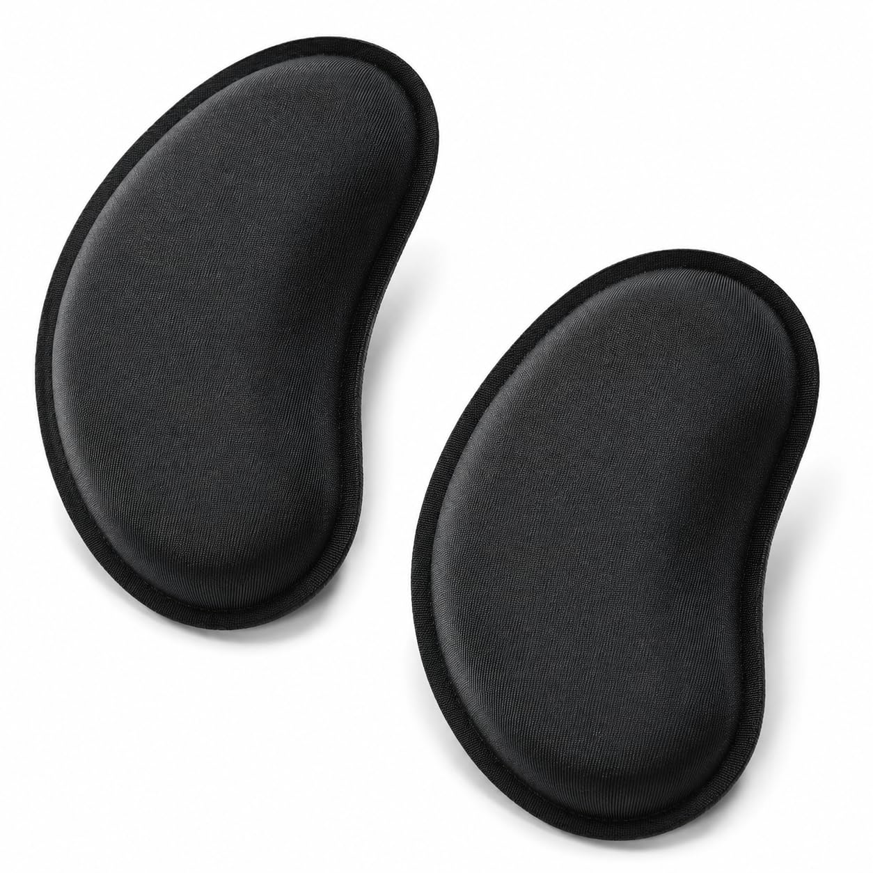 Mouse Wrist Rest, 2 Pcs Ergonomic Support Cushion, Rubber Base Black