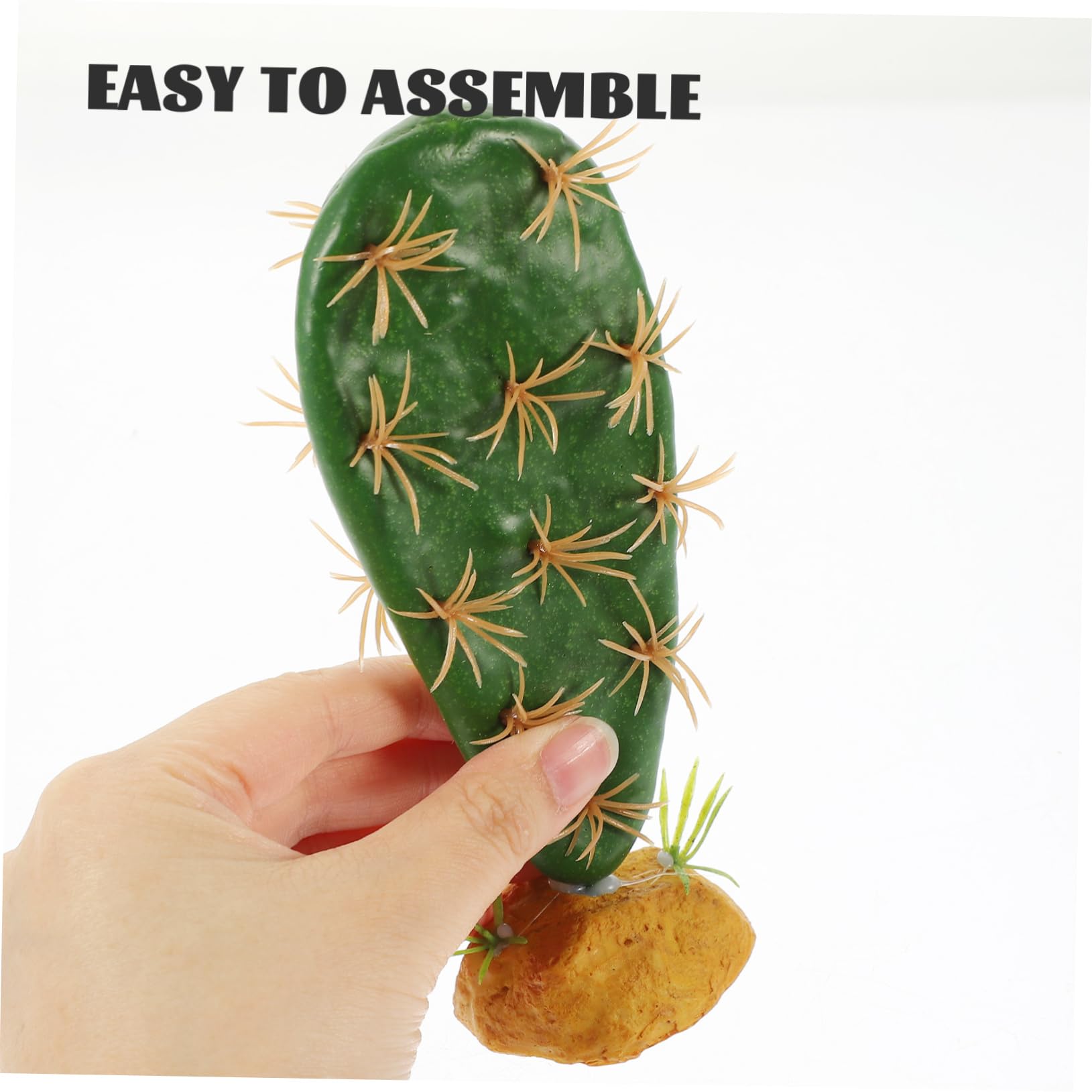 Abaodam Stable Aquarium Cactus for Reptiles Fake Plant for Snake Enclosure Fish Tank Decor