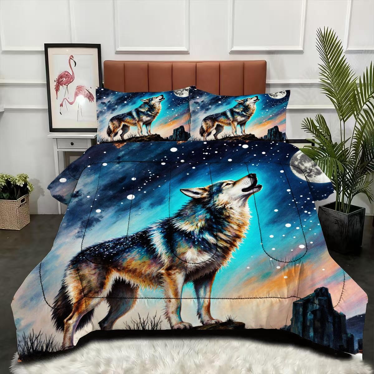 Couette 220 x 240 cm Loup : résolvez la corvée du lit avec ce modèle sans housse