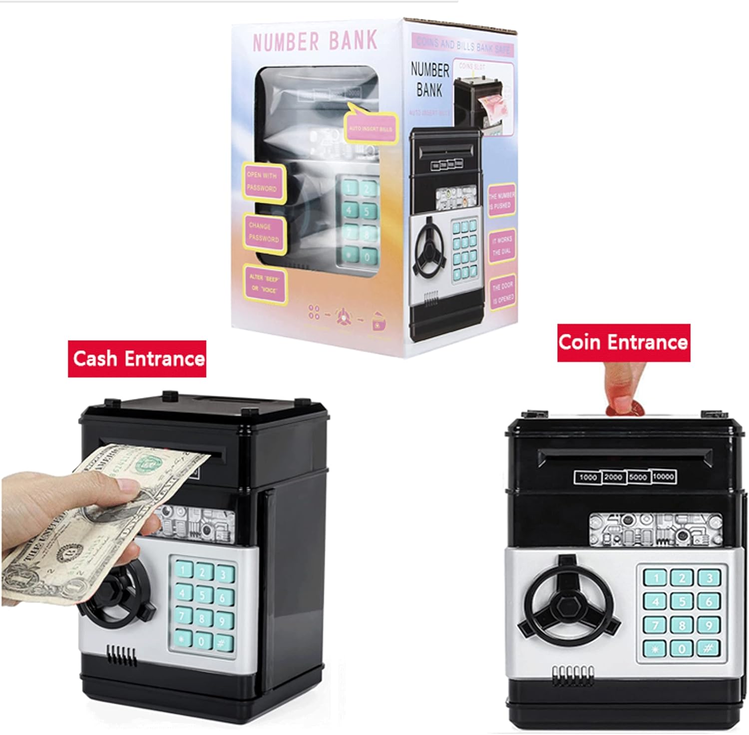 Digital Money Box Mini ATM Safe Money Bank for 3 4 5+ Years Old Kids - Image 4