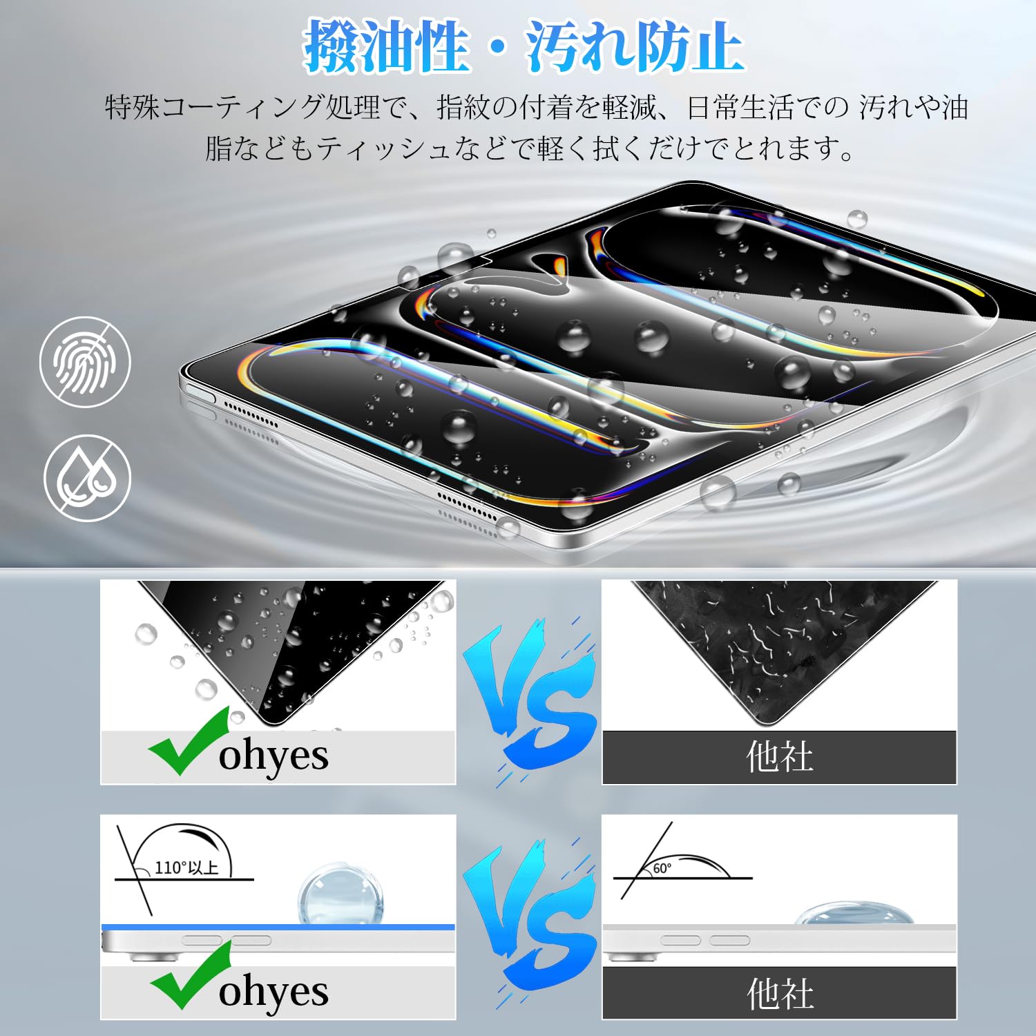 Amazon.co.jp: ohyes iPad Pro 11インチ 2024 ガラスフィルム（M4