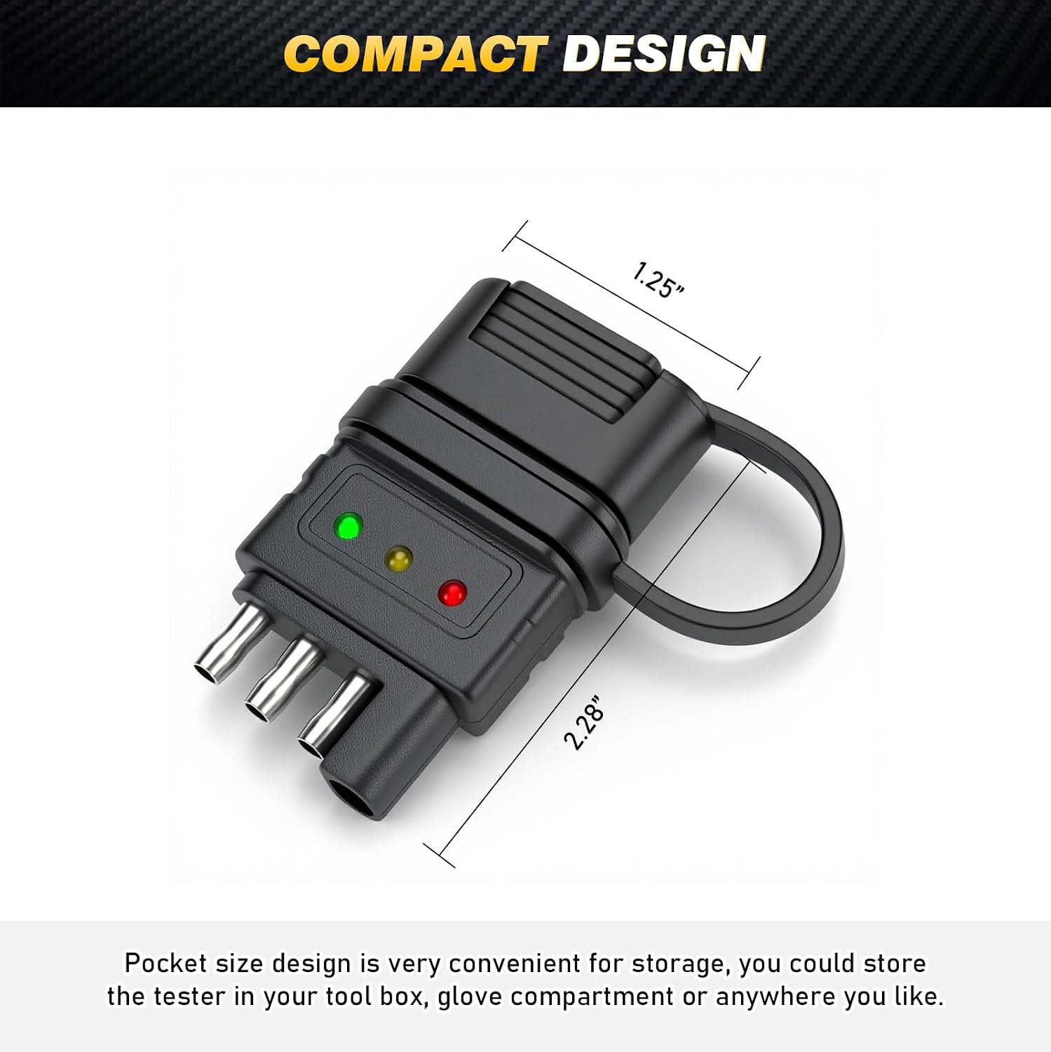 4-Way Flat Trailer Wiring Tester - 4 Pin Male & Female Trailer Light Tester with Bright Indicators, Continuity Test & Double End Design, Trouble Shooter for Turn Signal & Tail Lights