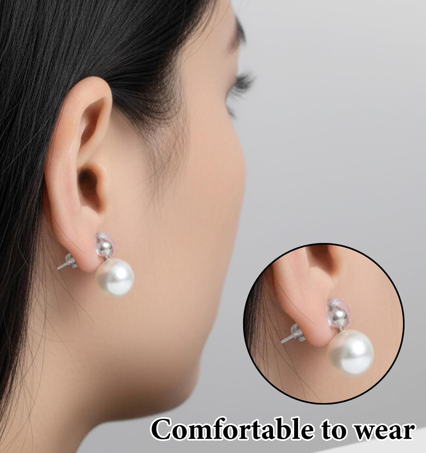 200PCS Clear Earring Backs Rubber, Rubber Earring Backs Soft Clear for Studs, Posts & Hoop Earrings (0.14 * 0.12 Inch 3x3.5 Mm)