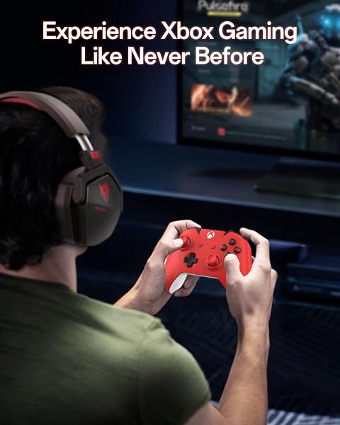 NUBWO Cuffie Gaming per PS4, PS5, PC, Xboxone, Cuffie con Microfono Over-Ear con Cancellazione del Rumore per Computer Portatili NS Games - Rosso - 2