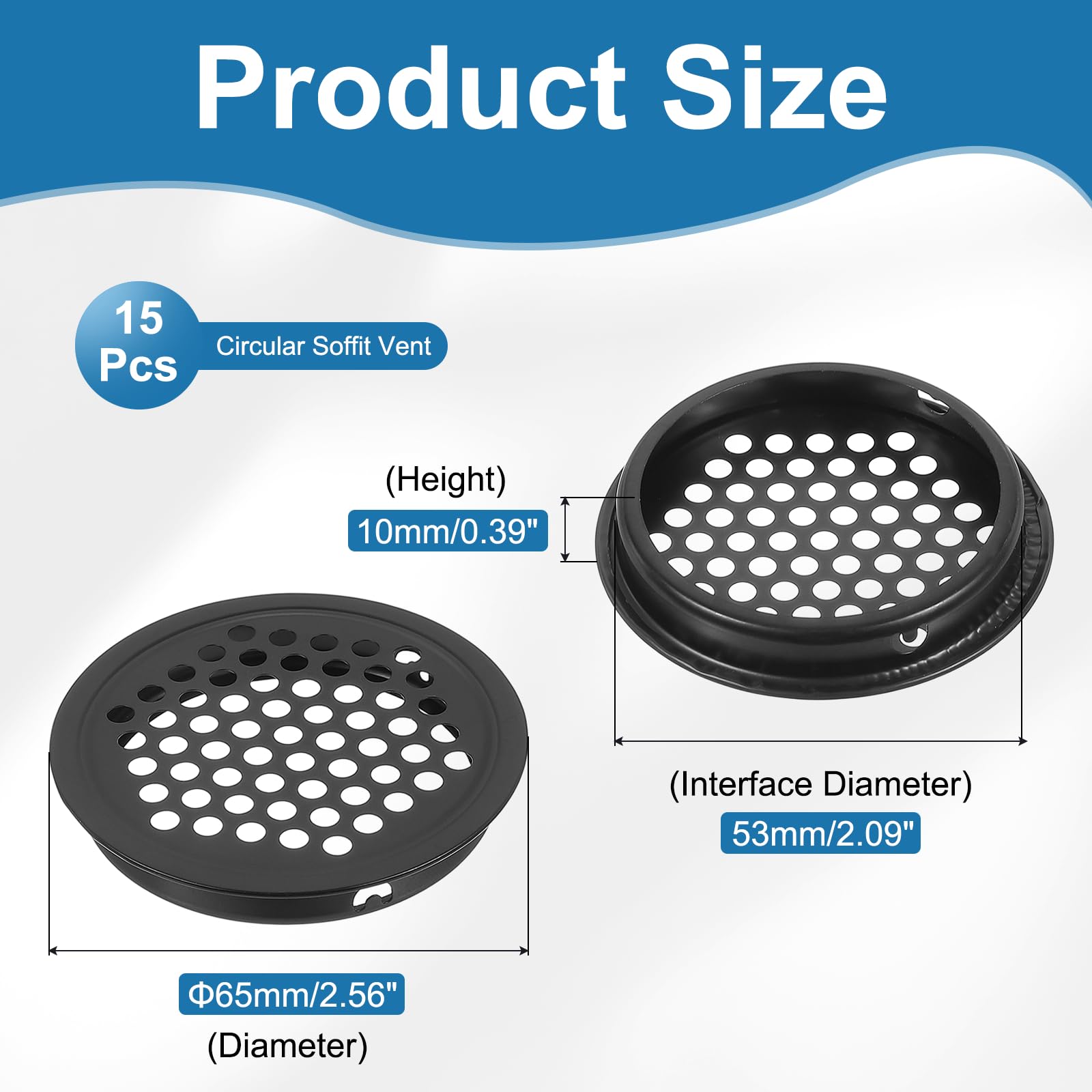 PATIKIL 65mm Circular Air Vents - Image 2