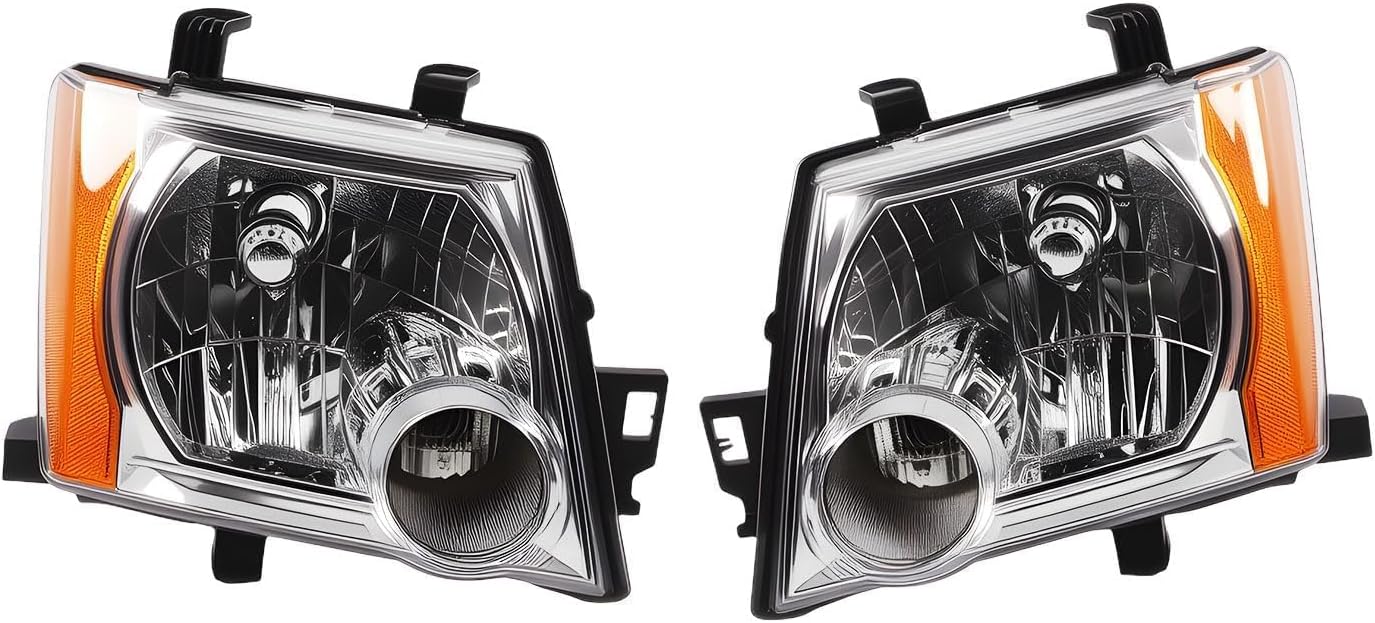 Halogen Headlight Compatible with Xterra 2005-2015 Headlamp Driver & Passenger Side 26010EA025 26060EA025 Left and Right