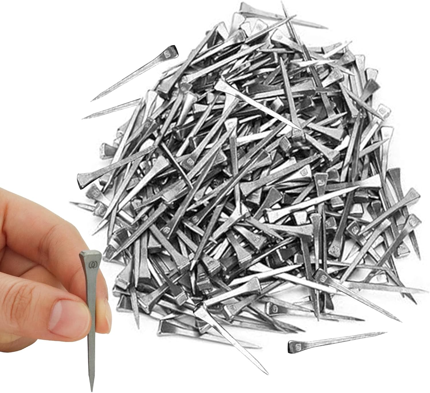 250pcs Horseshoe Nails E6 Stainless Steel,2.1 Inches Easy Carry Hoof Horseshoe Tools,Securing Firmly Tool Accessory for Horse Training Equestrian Sports (E6)