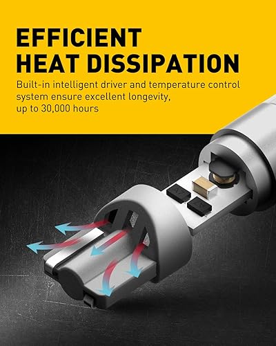 Miniatura 83 de AUXITO 194 bombillas LED rojas, superbrillantes tamaño 1:1, luz de matrícula 168 2825 W5W T10 sin errores para cúpula mapa, puerta, cortesía, Rojo