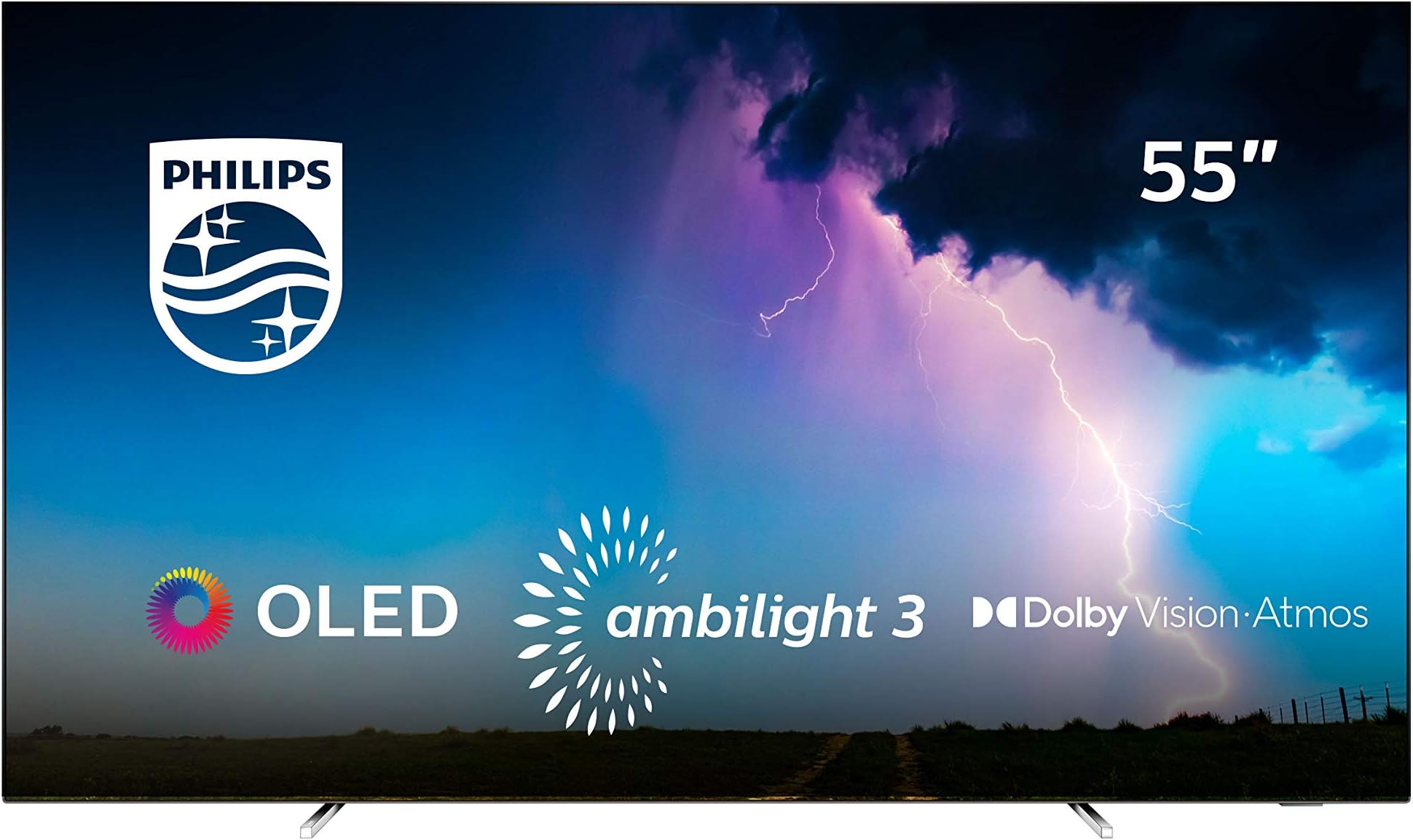 Philips TV Ambilight 55OLED754/12 TV 55 inch OLED Smart TV (4K UHD, P5 Perfect Picture Engine, Dolby Vision, Dolby Atmos, HDR 10+, Saphi Smart TV, Alexa built-in) black (2019/2020 model)