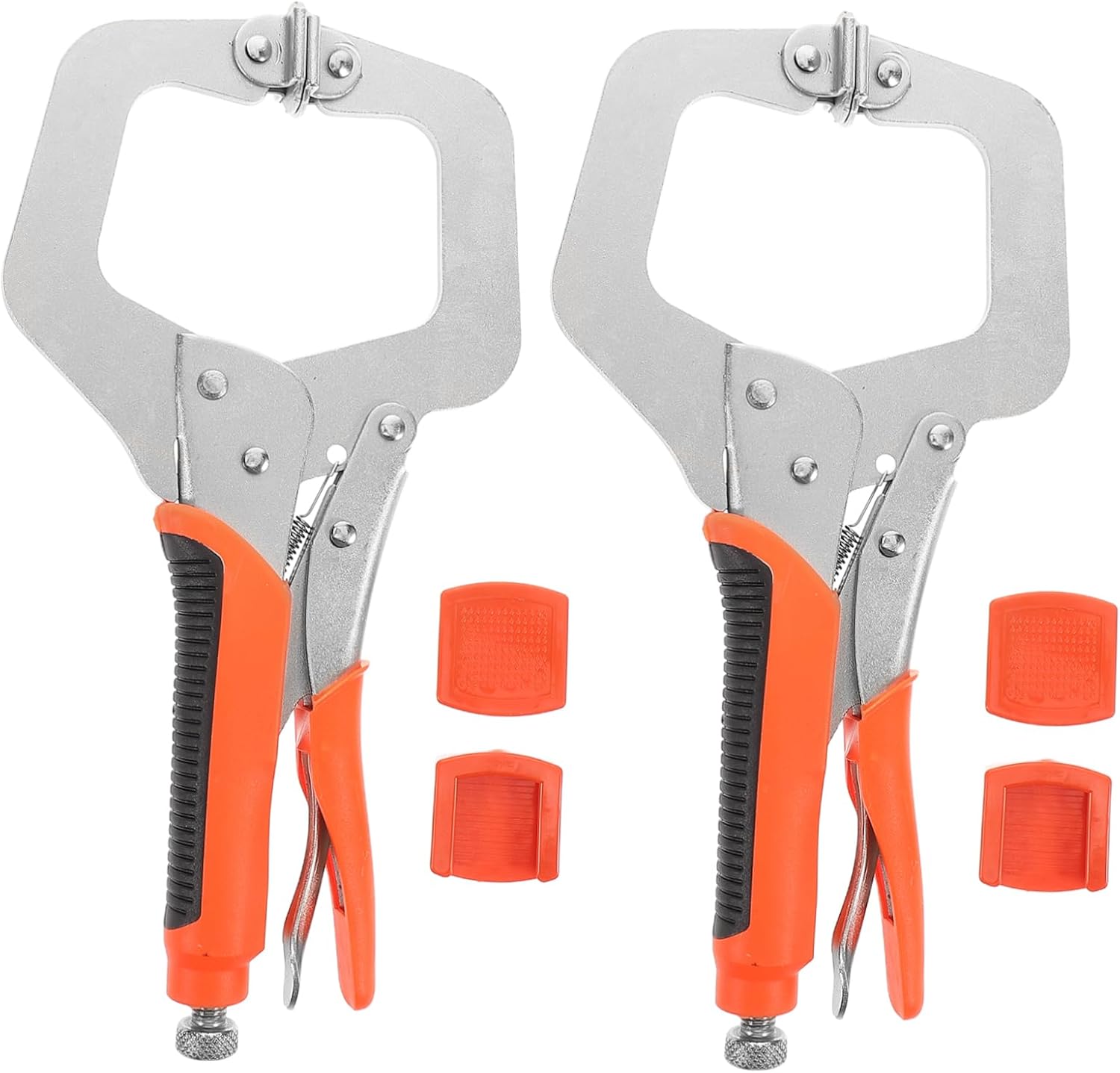 TEHAUX 2pcs Locking Pliers Construction Clamp Woodworking Tool Camping Engine Repair Jig Carpentry Metal Clamp Heavy Duty