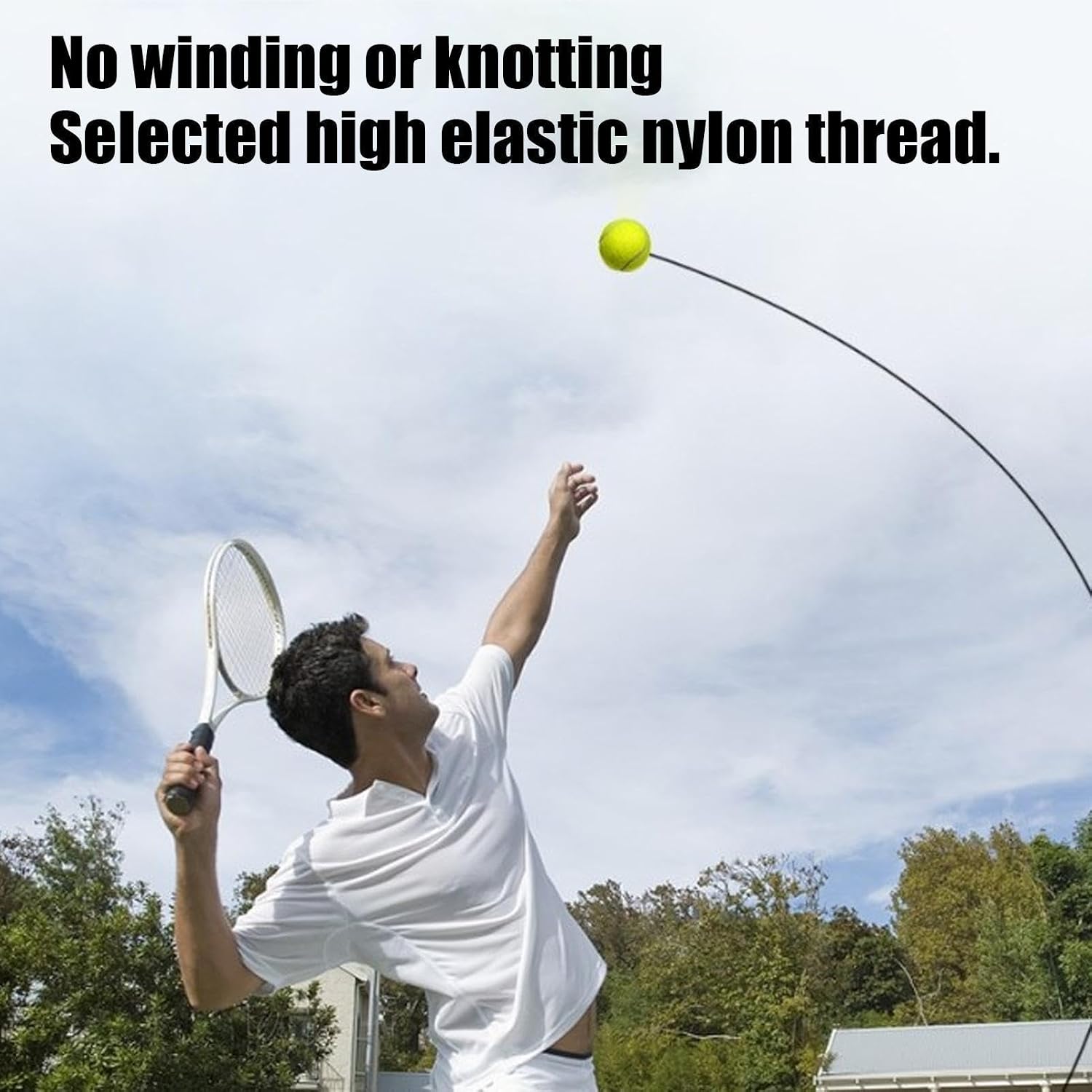 Tennis Rebounder Training Self Portable Solo Equipment | Tennis Self Training Tool for Outdoor Garden Backyard Park Indoor Exercise Sport Kids Adults