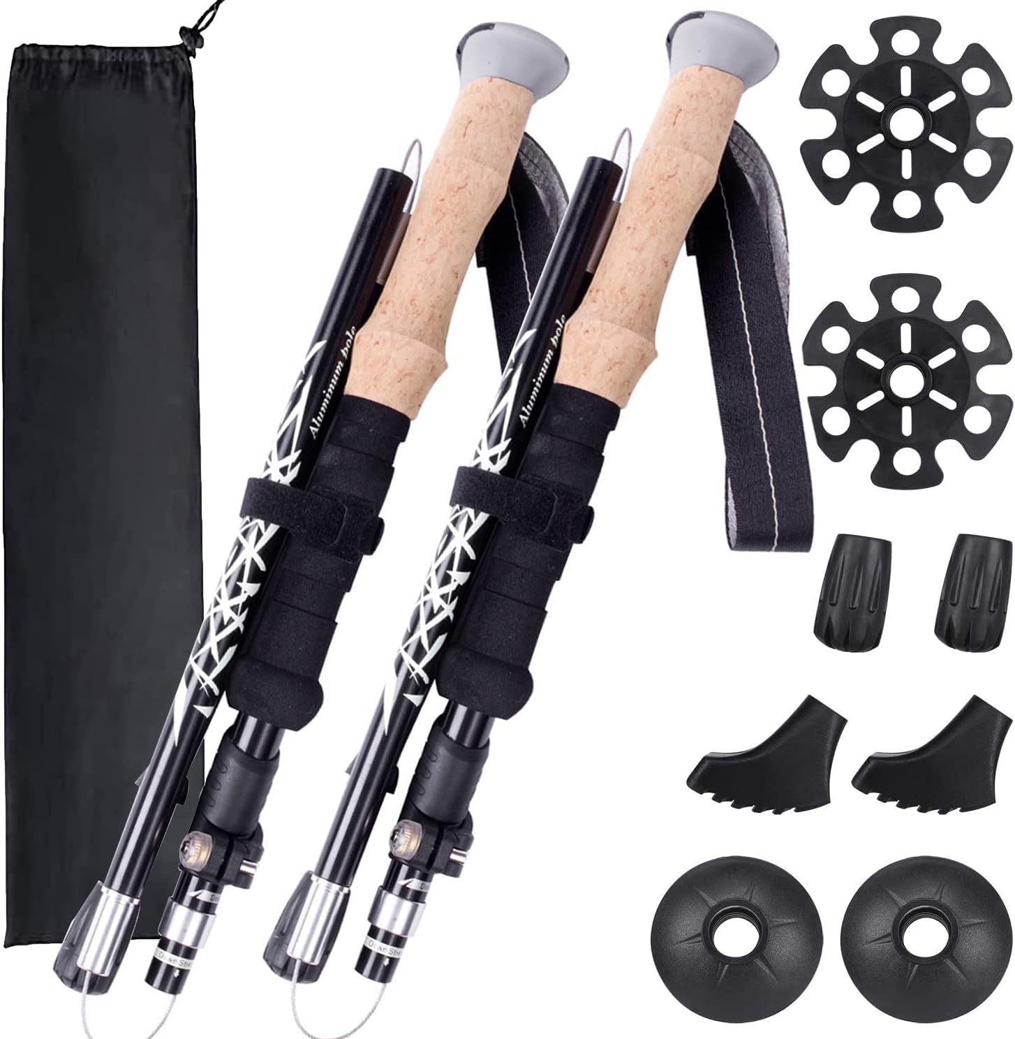 Fitmos Walking Poles Women, Nordic Walking Poles for Men, Hiking Sticks for Men, Nordic Walking Sticks for Hiking Poles for Women Trekking Poles for Women Foldable Walking Stick Hiking Gear