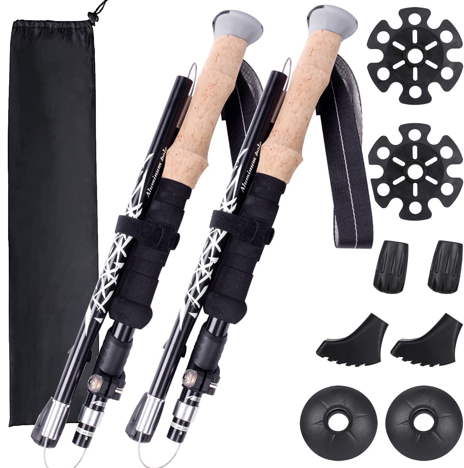 Fitmos Walking Poles Women, Nordic Walking Poles for Men, Hiking Sticks for Men, Nordic Walking Sticks for Hiking Poles for Women Trekking Poles for Women Foldable Walking Stick Hiking Gear