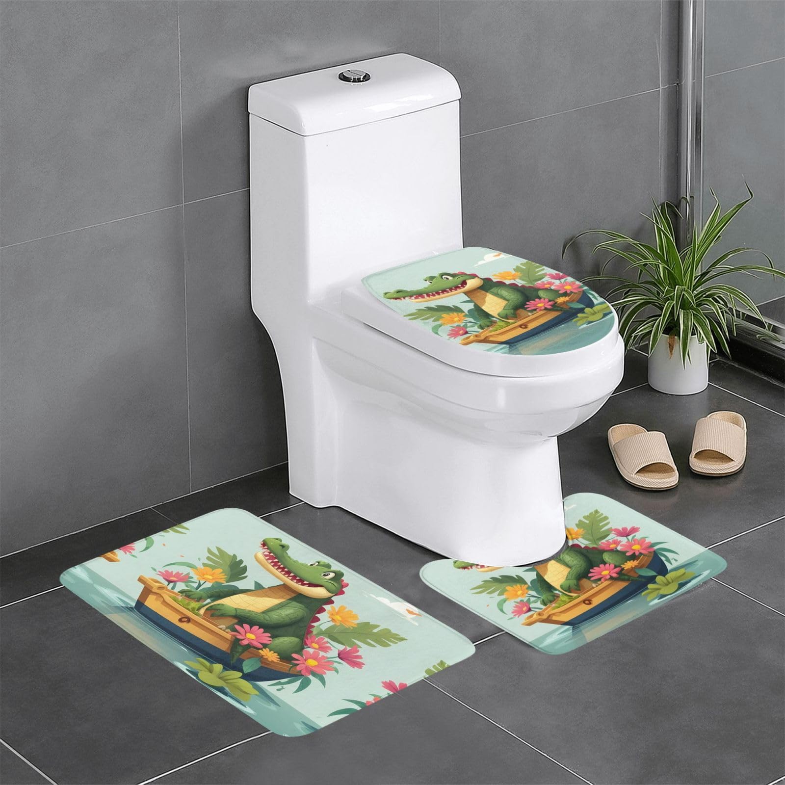 Tapis de salle de bain antidérapant pour éviter les glissades au WC
