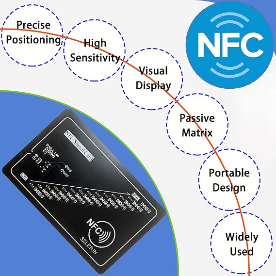 NFC Field Status Card - Professional 15 LED Indicator Display,Non Data Storage NFC Card