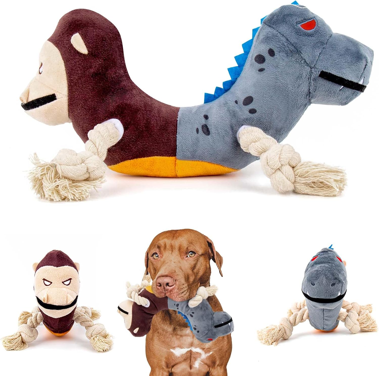 Squeaky Dog Soft Toys, Interactive Dog Toys for Medium Dogs, Plush Toys