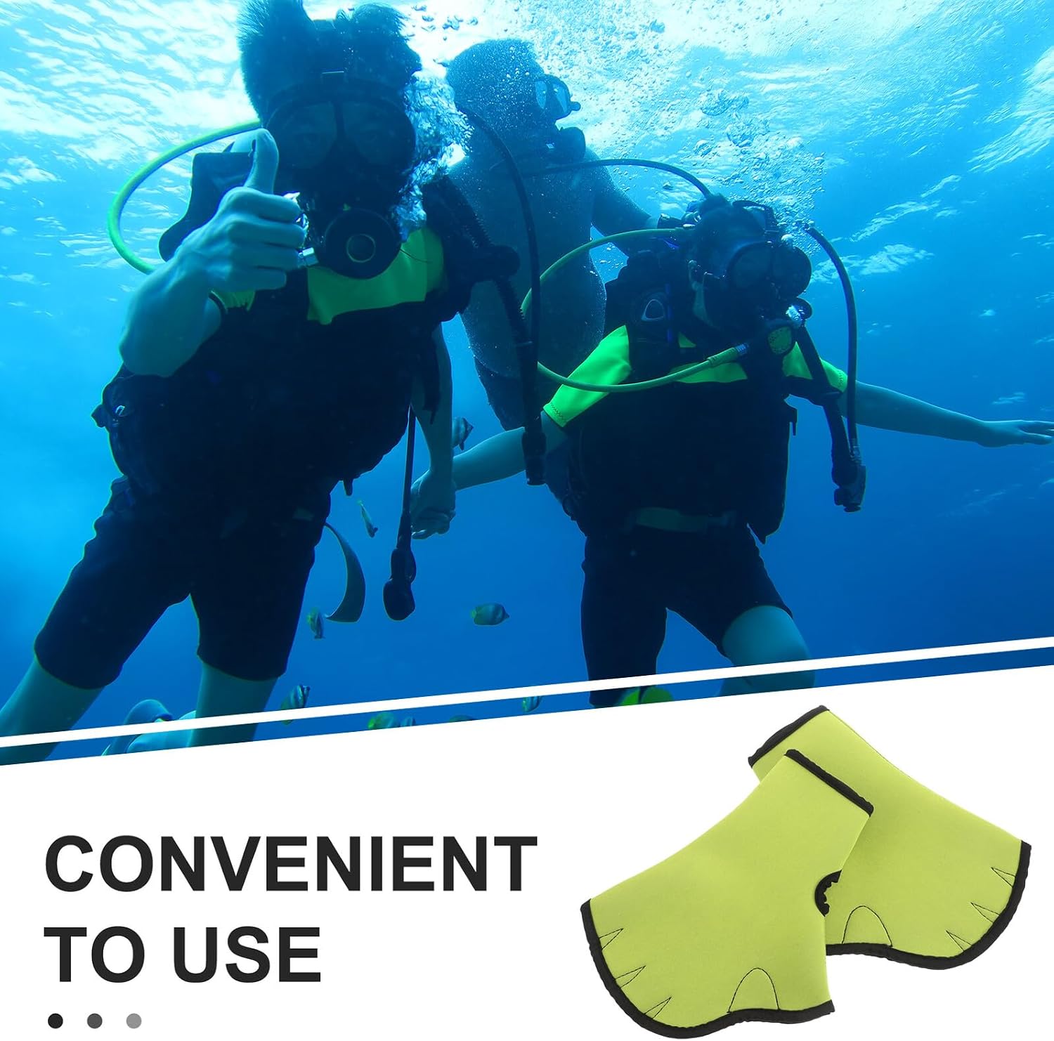 Diving Palm Gloves for Swimming and Snorkeling, Green Large Swim Training Paddles, Water Fitness Gloves for Scuba Diving and Aquatic Sports