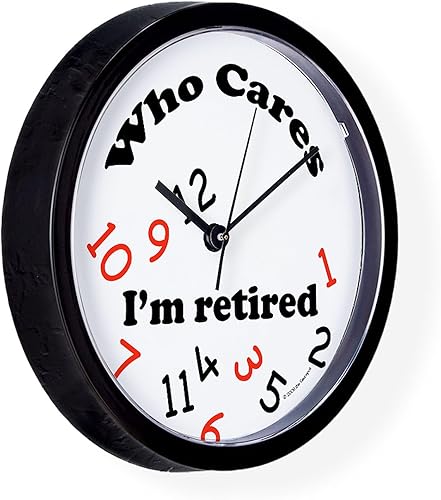 Miniatura 4 de CafePress Retired_Silver_Clock Reloj de pared decorativo único de 10 pulgadas
