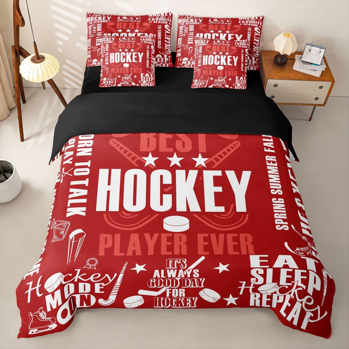 Homewish Feldhockey Bettwäsche Set 7teilig 220x240