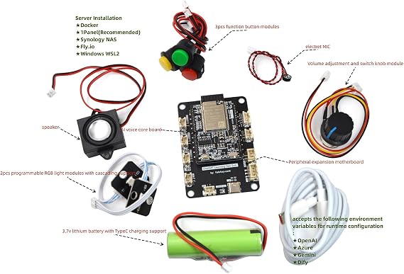 AI Voice Learning Peripheral Expansion Motherboard Dev Suit for DIY Education Robotics Toy AI Enthusiasts (FOLOTOY-01)