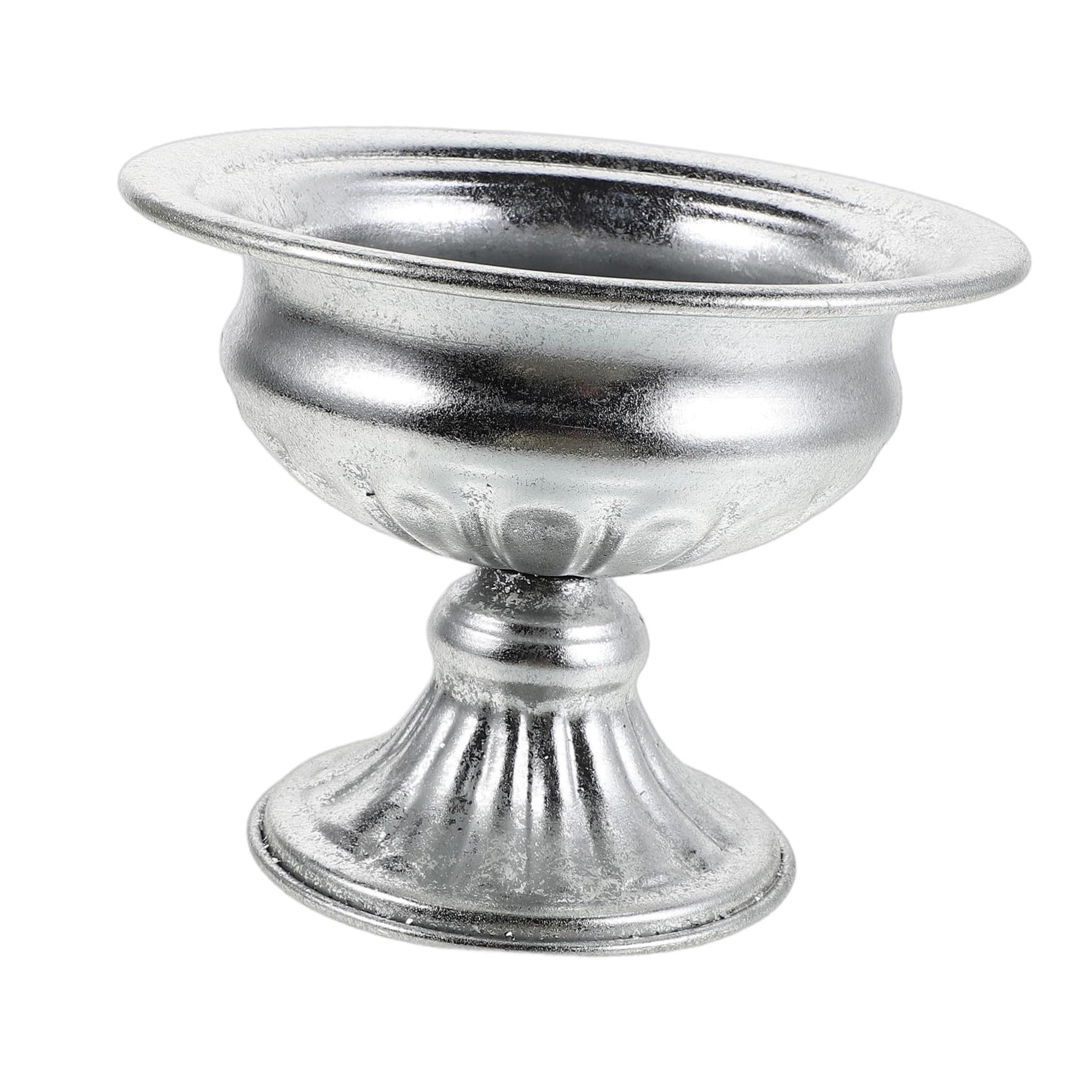 Jarrón de metal vintage champán 18W1077Bx maceta urna para flores de boda y centro de mesa