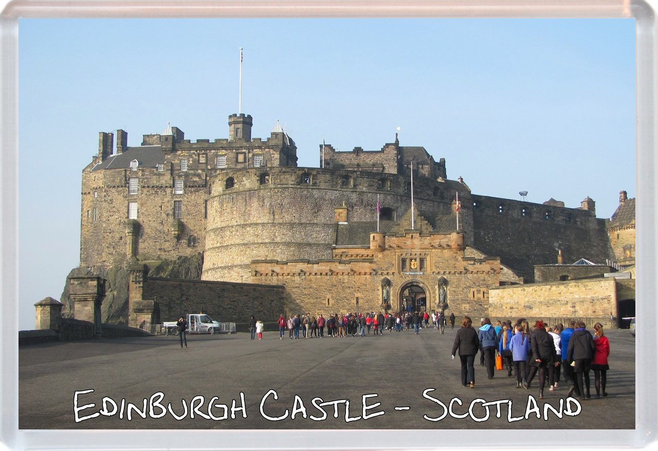 Baked Bean Store Multicolor Edinburgh Castle - Scotland - 96 X 67Mm Jumbo Fridge Magnet Id409