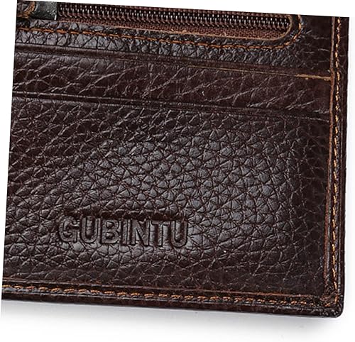 Miniatura 3 de SHERCHPRY Mens Money Clip Wallet Genuine Pocket Purseg- Money Bifold Zipper with Stitching Cases Slim Leather Vintage Clips Men Short Billeteras De