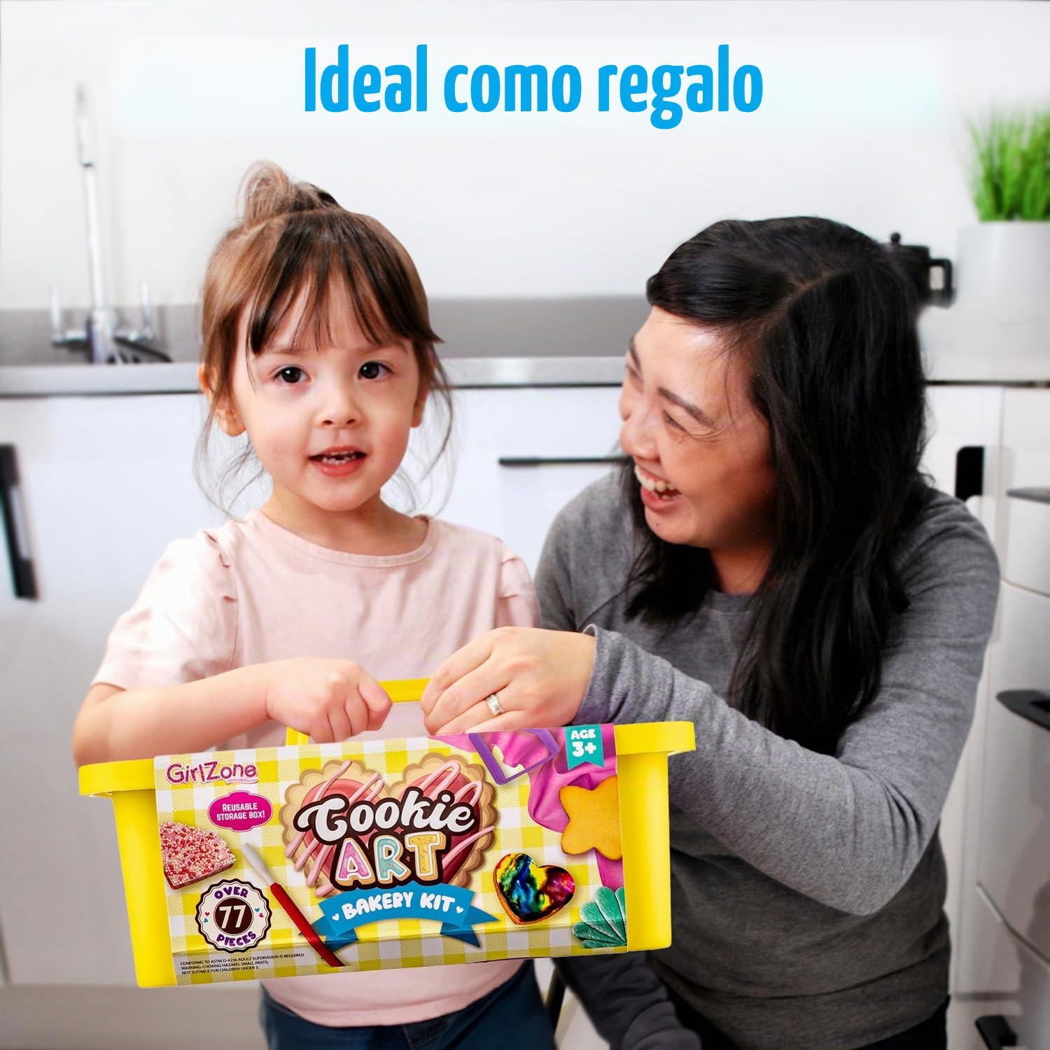 GirlZone Kit de Repostería Galletas Artísticas, Decora Galletas Usando Accesorios para Horneado como Plantillas, Pinceles y Cortadores para Niños, Cookie Art Bakery Kit