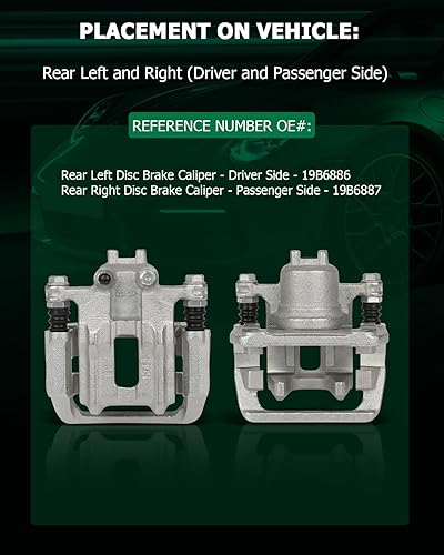 Miniatura 6 de SCITOO Pinzas de freno traseras izquierdas+derecha con soporte 19B6886 19B6887 compatibles para Acura RDX 2013-2018 para Honda Crosstour 2012-2015