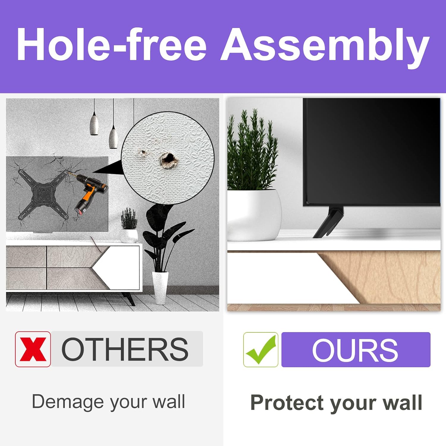 TV Legs Only for Specific Models D32H-C1, D32HN-E4, D43FX-F4, D43N-E4 for Vizio TV Legs Replacement, Not a Universal Stand - Check Model List Before Purchase, Only for Vizio TV Stand Listed