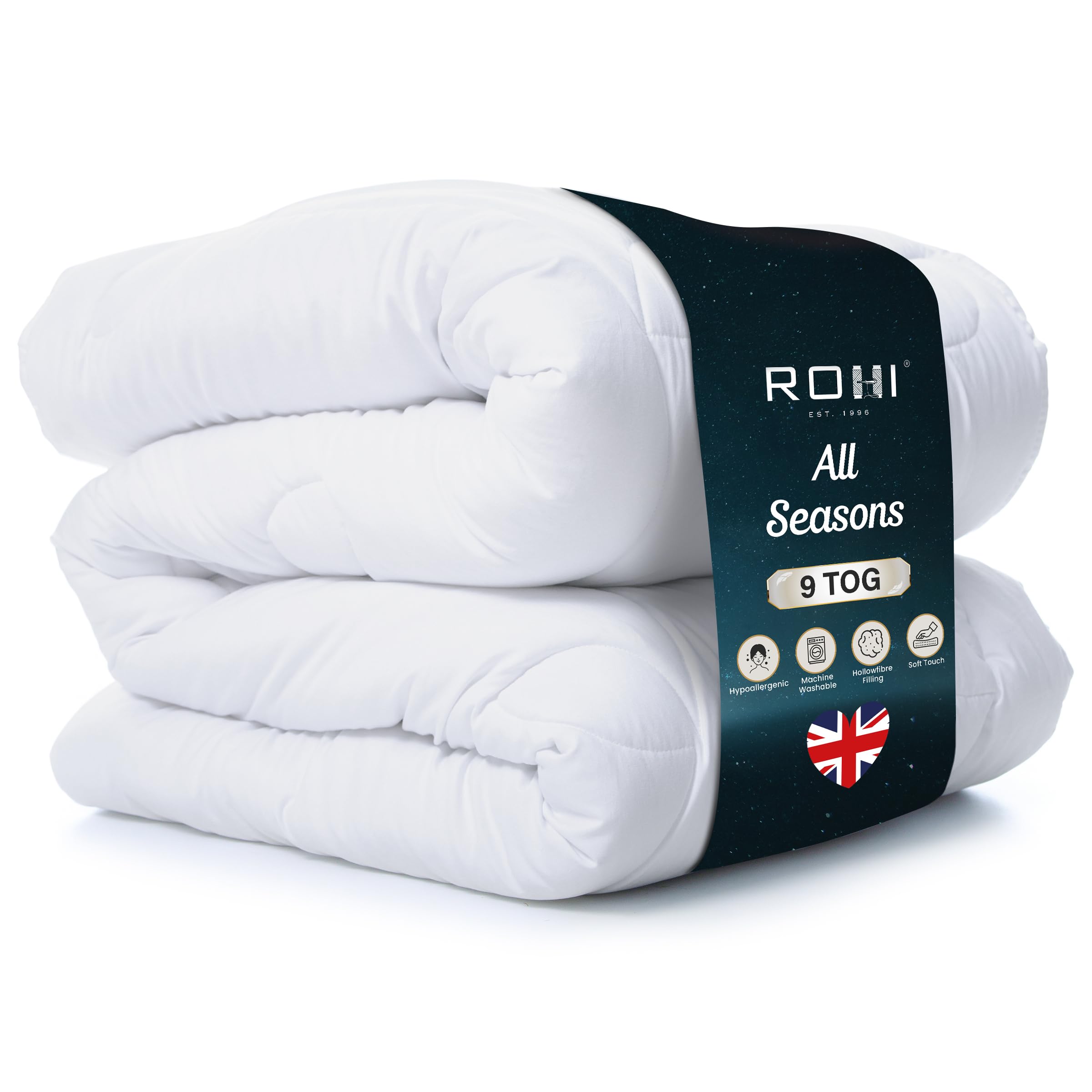 Rohi All Seasons Microfibre 9 Tog King Size Duvet - Soft Like Down - All Year Round Comfor...