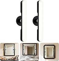 Vista 10 de Juego de 2 luces inalámbricas de maquillaje para espejo, barra de luz LED recargable para espejo de baño con 3 CCT y regulables, elegante Blanco