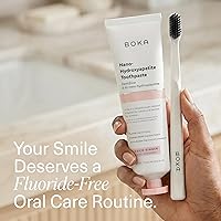 Vista 3 de Boka Pasta de dientes sin flúor, pasta de dientes nano hidroxiapatita, adecuada para dientes sensibles, para adultos y niños, sabor a jengibre coco