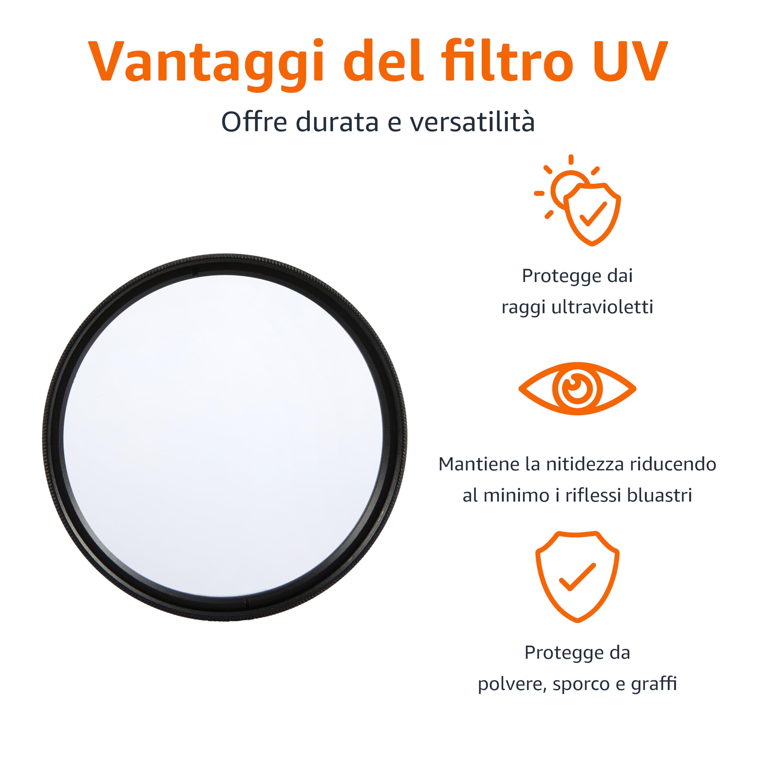 Amazon Basics 77 mm Filtro di Protezione UV Circolare