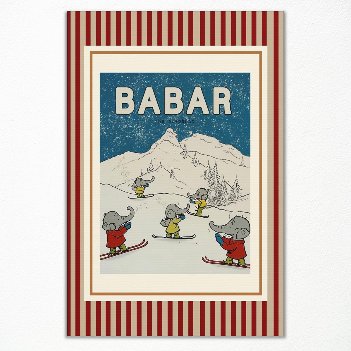 Amazon.com: xbsifyiooa Babar The Elephant Canvas Wall Art, Nursery