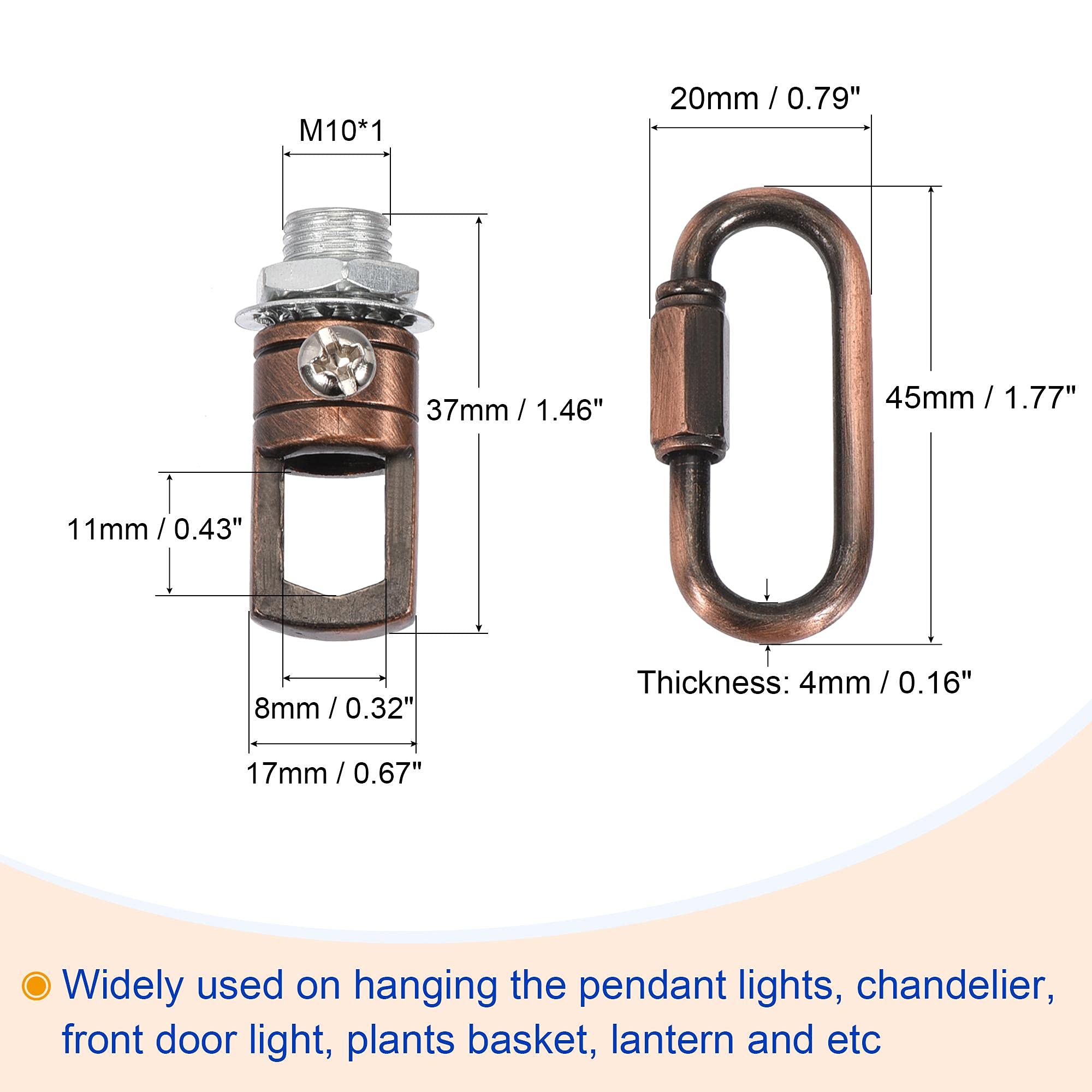 Pendant Light Fixture Chain 3mm Thick 1.83m With Connectors Hook Loops - View #10