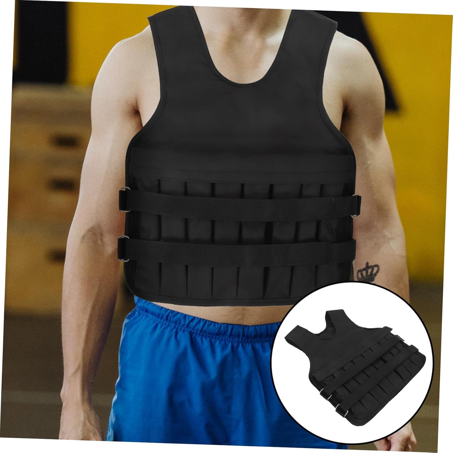 Adjustable Weight Vest for Men and Women Breathable Oxford Cloth Fitness Running Vest Multi-functional Training Equipment for Exercise and Strength Building
