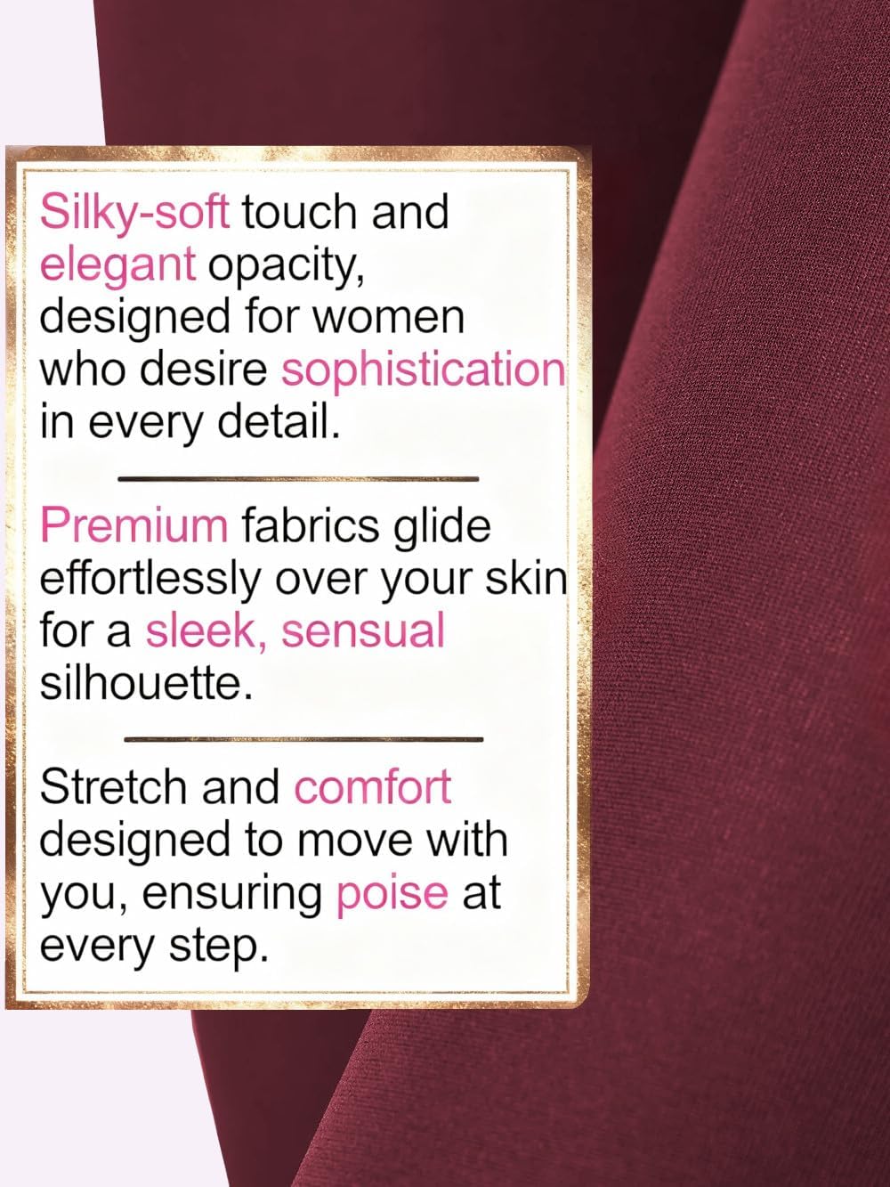 Charm and Attitude Soft Tights for Women | Warm Pantyhose Stockings | Opaque Hosiery Nylons - Made in EU - Image 3