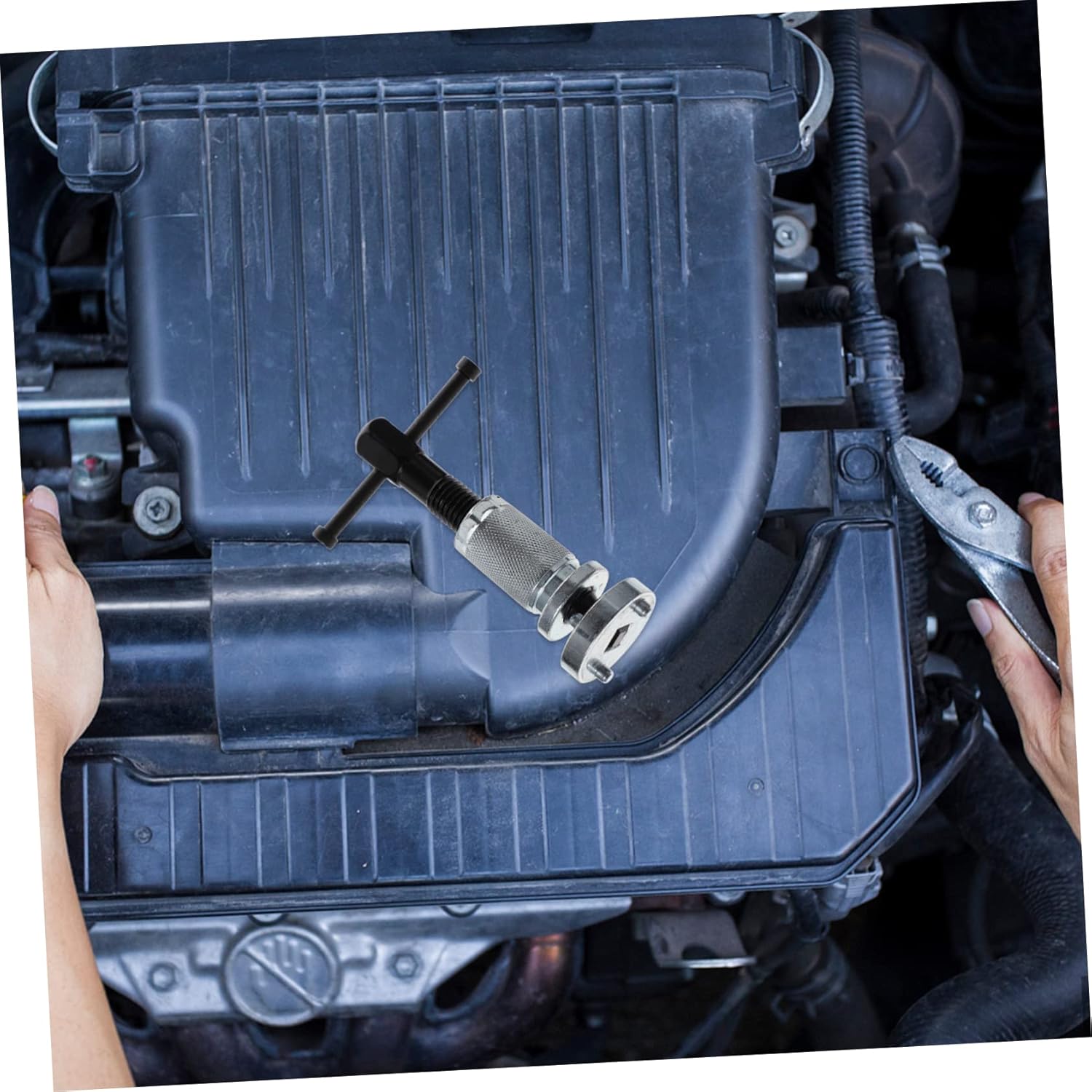 Veemoon Piston Brake Caliper Compression Tool Tool for Disc Brake Calipers Efficiently Reset and Replace Compatible Vehicles