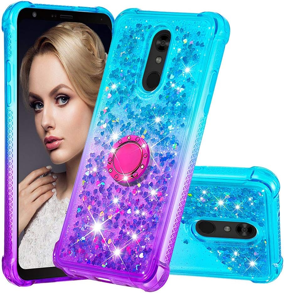 LG Stylo 5 Case, LG Stylo 5 Clear Liquid Glitter Case Color