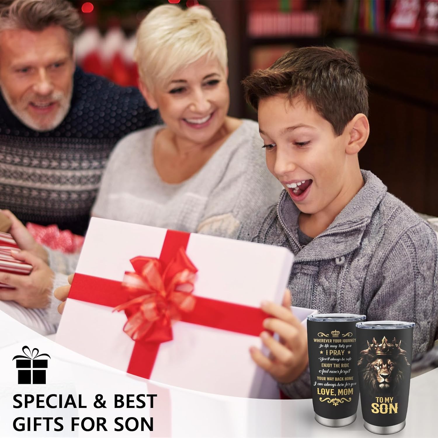 To My Son Gifts from Mom, Son Christmas Gift, Birthday Gifts for Sons Adult from Dad, Best Sons Ever Gift 20oz Tumbler - Image 5