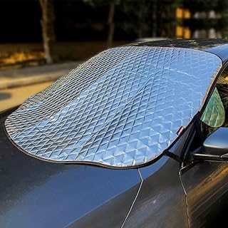 واقي شمس خارجي للزجاج الأمامي لسيارات الركوب العادية و4×4 وسيارات الدفع الرباعي والجيب مع طبقة داخلية للتعتيم وطبقة متوسطة للعزل وطبقة خارجية للحماية من لوكي بوي - مقاس 1.52 متر × 1.18 متر