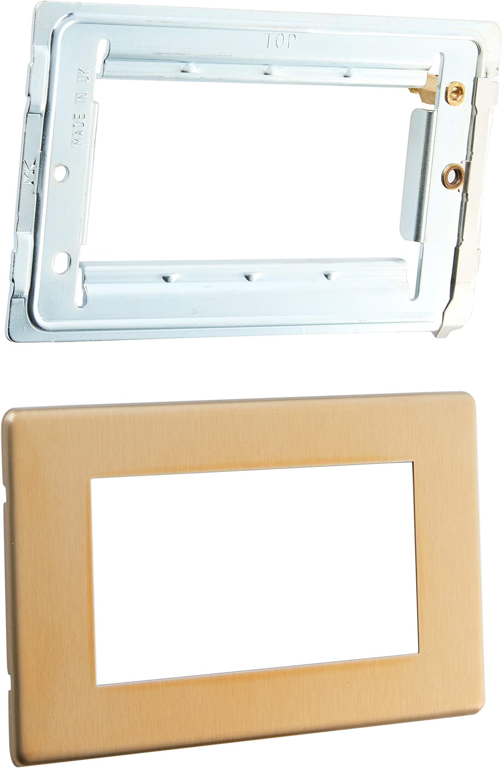 MK Aspect K24184SAG 100 x 50mm 4-Module Euro Frame - Satin Gold