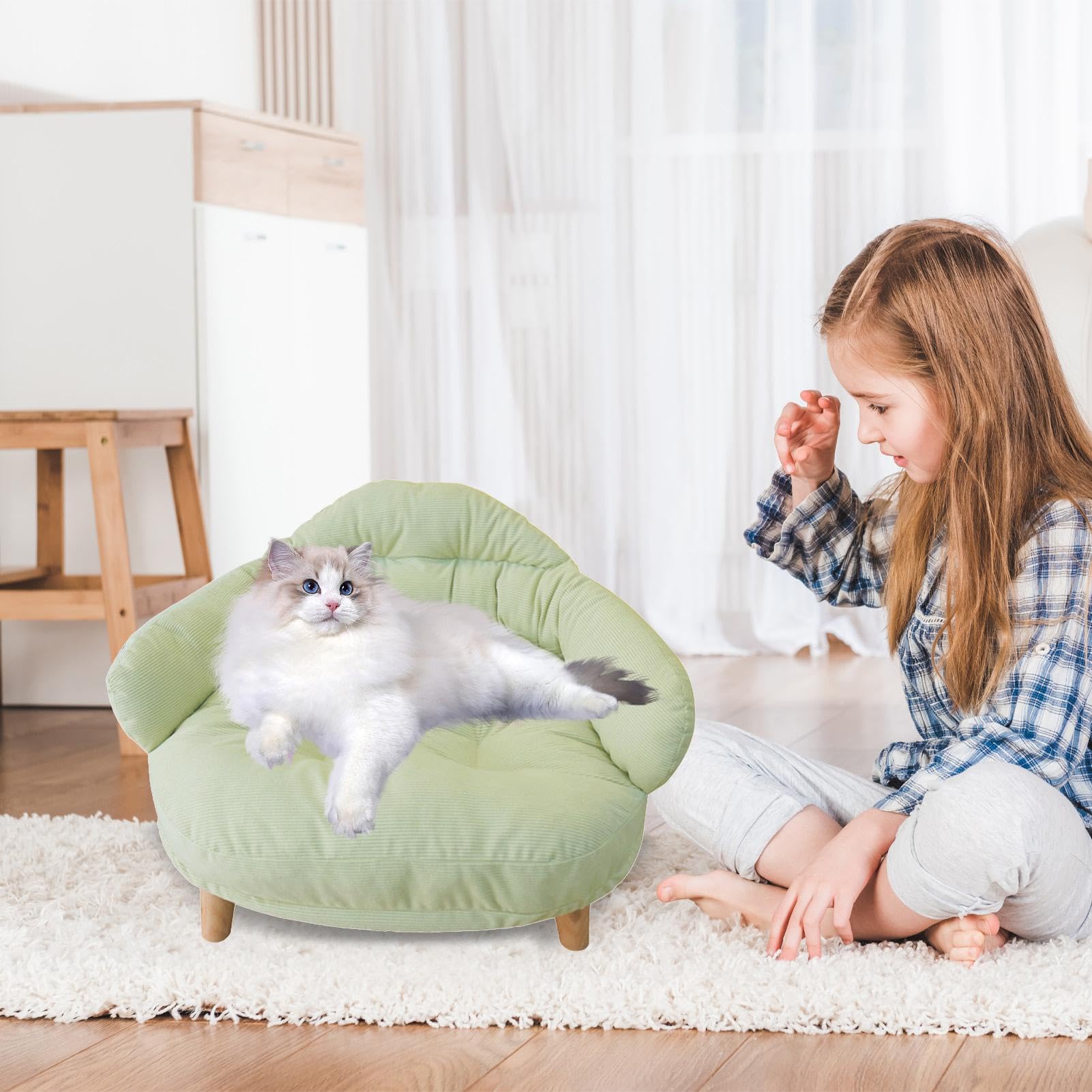 Sofá Cama para Mascotas Desmontable con Patas, Multiusos y Reutilizable para Perros y Gatos
